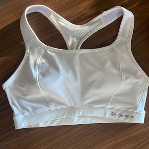 White Columbia Molded Cup High Support Sports Bra